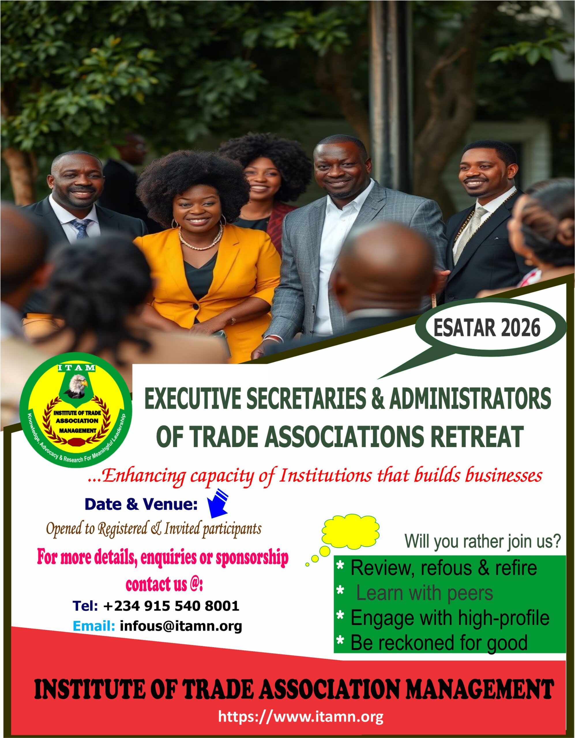 JOIN US FOR ESATAR 2026